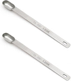 2PCS 1/4tsp Single Measuring Spoon, Stainless Steel Long Handle Individual by BERYLER