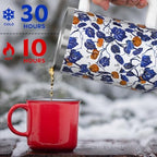 Fall Thanksgiving Tumbler with Lid and Straw 40oz, Cute Blue and White Porcelain Pumpkin Leaves Vacuum Insulated Leak Proof Stainless Steel Coffee Cup, Farmhouse Accessories Gift for Women Girls - Image 6