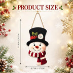 Christmas Decorations - Winter Snowman Wooden Welcome Sign for Front Door - Image 3