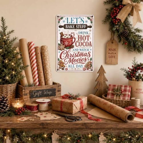 Christmas Kitchen Sign, Hot Cocoa Decor, Vintage Holiday Wall Art - Image 5