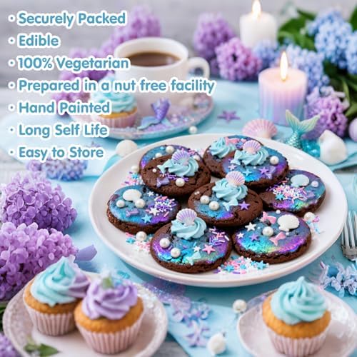 Mermaid Sprinkles,Edible Sprinkle for Cake Decorating,130g Pearl Stars Mix - Image 5