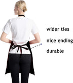 12 Pcs Bib Bulk Black Aprons for Women Men Adult Girls Unisex - Image 5