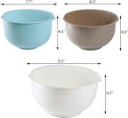 Set of 3 Mixing Bowls with Pour Spout-Nesting Design Saves Space - Image 2