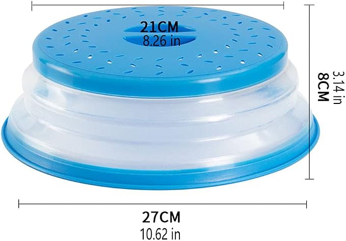 Collapsible Microwave Splatter Cover, 10.5 Inch, Microwave Plate Cover - Image 2