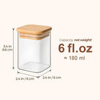 ComSaf 16Pcs Spice Jars with Labels, Glass Jar with Bamboo Lid, 6oz Airtight - Image 3