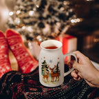 Hushee Christmas Mugs Set of 4 with Gift Box, 13.5 oz, Watercolor - Image 5