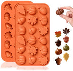 HKNMTT 2Pcs Mini Pumpkin Silicone Molds 36-Cavity 9 Shapes Fall Candy Molds by HKNMTT