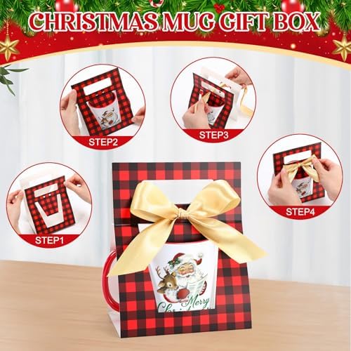 LemonRoad 6 Sets Christmas Coffee Mugs with Mug Boxes 12 oz - Image 4