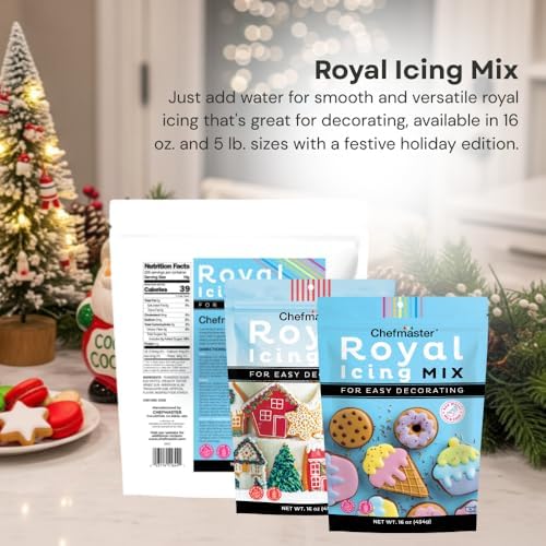 Chefmaster Premium Holiday Royal Icing Mix, Decorating Cookies, Making Cake Decorations, Extra Smooth & Versatile, Just Add Water, Non-GMO, Made in USA, 16 oz - Image 6