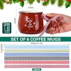 Sawysine 6 Set Christmas Coffee Mugs, Holiday Gift, Stylish Style - Image 2
