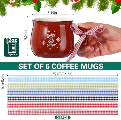 Sawysine 6 Set Christmas Coffee Mugs, Holiday Gift, Stylish Style - Image 2