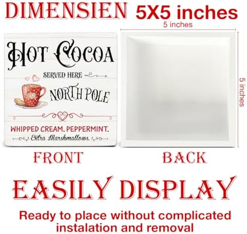 Farmhouse Christmas Decor, Cocoa Christmas Decorations, Winter Holiday - Image 2