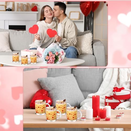 Maxcheck 6 Pack 12 oz Valentines Day Heart Coffee Mugs - Image 6