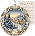 Christmas Ornament 2026, Winter Village Christmas Tree Ornament, Snowy Cabin Holiday Keepsake, Acrylic Christmas Tree Decoration, Winter Wonderland Gift for Family, Friends, Secret Santa by Rusaten