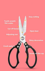 AWinjoy Heavy Duty Sharp Kitchen Scissors, Dishwasher Safe, Cooking Shears - Image 2