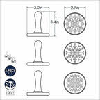 Nordic Ware Snowflake Cookie Stamps (Set of 3), Sturdy Cast Aluminium Cookie Stamp Set, Cookie Press Set Made in the USA, Sturdy and Durable Biscuit Maker Press Set - Image 3