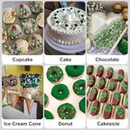 Green Sprinkles, Green White Cake Sprinkles Mix for Cakes, Cupcakes, 180g - Image 6