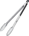 Hotec Stainless Steel Kitchen Tongs, 16 Inch Extra Long Locking Metal Food Tongs by Hotec