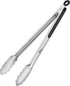 Hotec Stainless Steel Kitchen Tongs, 16 Inch Extra Long Locking Metal Food Tongs by Hotec