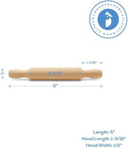 Wooden Mini Rolling Pin, 5 Inches Long - Image 2