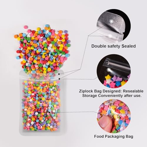 Rainbow Star Sprinkles, Round Confetti Sprinkles for Cake Decorating, 180g - Image 5
