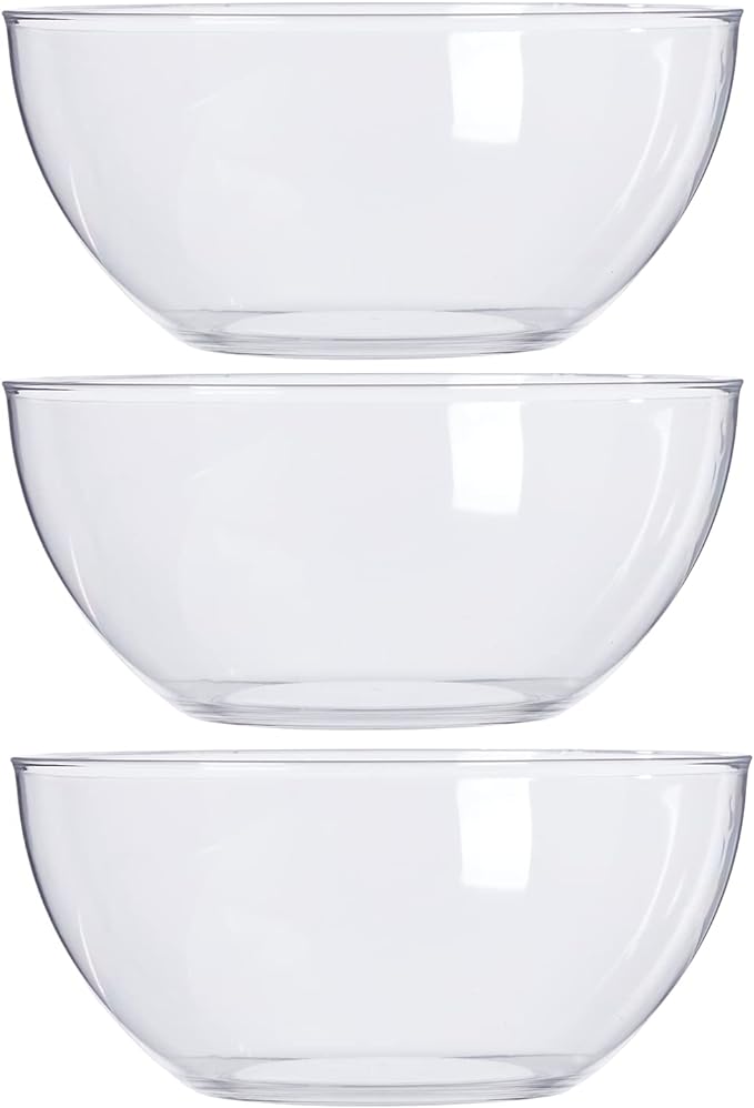 US Acrylic Vista Clear Plastic Salad and Serving 10-inch Bowls | set of 3 | - Image 6