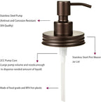 Amolliar Mason Jar Liquid Soap Dispenser Lid, 304 Stainless Steel Pump Lid - Image 4