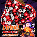 Halloween Edible Sprinkles,Silver Tombstone Bloody Eyeball Mix Red Black - Image 6