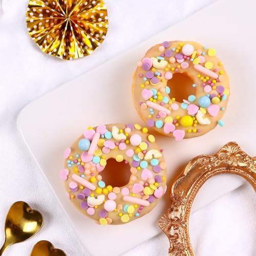 Edible Sprinkles for Cake Decorating 4.23 ounce Pink Heart Sprinkles Topper Cookie Rainbow Cake Sprinkles for Cupcakes Candy Ice Cream Chocolate Nonpareils Sugar Pearl for Wedding Valentine Christmas Party - Image 4