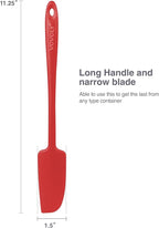 2-Pack Vovoly Silicone Jar Spatulas, Small Seamless Design Rubber Scraper - Image 3