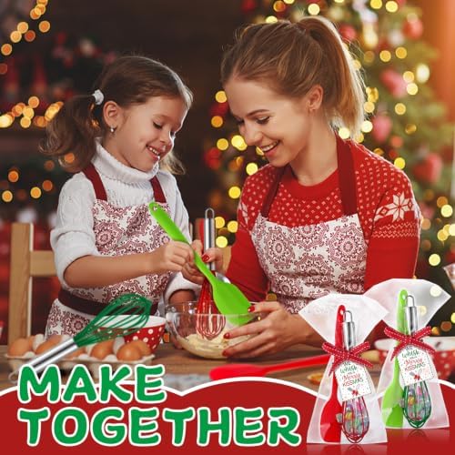 6 Sets Christmas Whisk Silicone Spatula Baking Supplies Gift Set With Card - Image 5