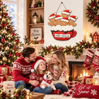 Gingerbread Christmas Decorations Merry Christmas Hanging Wooden Sign - Image 5