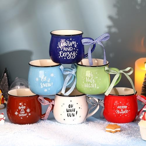 Sawysine 6 Set Christmas Coffee Mugs, Holiday Gift, Stylish Style - Image 4