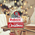 MEETYAMOR Christmas Decor, Large Size 3-Layered Wood Block with in the magic of believe Sign Christmas Table Decor, Farmhouse Rustic Xmas Decorations Indoor for Home, Mantle, Shelf, Living Room - Image 7