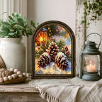 Winter Pinecone Arched Table Sign, Rustic Farmhouse Christmas Decor - Image 6