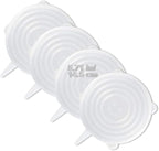 LELE LIFE 4 Pack Same Size Silicone Stretch Lids, Thicker Reusable Sturdy by LELE+LIFE