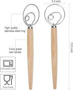 Pack of 2 Danish Dough Whisk, Kitchen Baking Flour Mixing Tool - Image 6