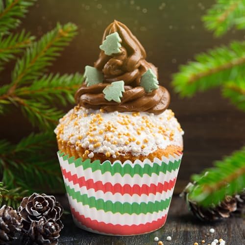 600 Pack Christmas Candy Cupcake Liners Wrappers Baking Cups Santa Holiday Paper Wraps Muffin Liners for Xmas Birthday Party Candy Cake Decorations Supplies(12 Styles) - Image 7