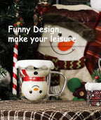 LIBWYS 2pcs Snowman Christmas Mugs, 13 oz Double Walled Coffee Mugs with Snowflake Lid, Heat Resistant mugs set for Hot Cocoa and Latte, Christmas Gift for Family, Friend - Image 6