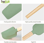 Silicone Spatula Set, Food Grade Rubber Spatula-4 Piece Nonstick Rubber Spatulas - Image 8