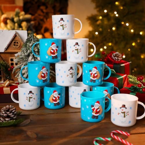 Yaomiao 24 Pcs Christmas Mugs Elegant 7 oz Holiday Party Cups Set - Image 3