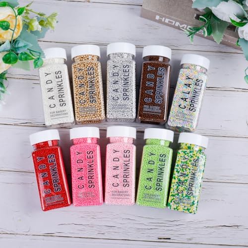 Gold Nonpareils Sprinkles - 4.6oz Edible 2mm Pearl Sprinkles - Image 7