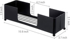 MyGift Modern Matte Black Metal Tabletop Folded Paper Hand Towel Holder - Image 5