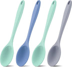 Shappy 4 Pieces Silicone Cooking Spoons 10.6 Inch Heat Resistant Kitchen Spoons by Shappy