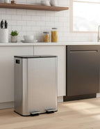 GarveeHome 2 x 8 gal Stainless Steel Double Trash Can - Image 8