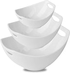 Gomakren Serving Bowls with Handles, Serving Dishes, Porcelain Salad Bowls by Gomakren
