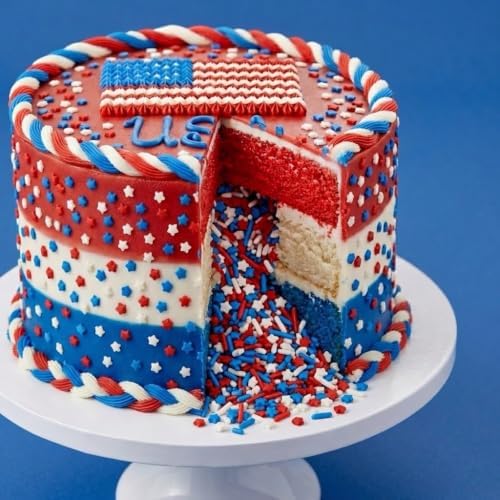 Sprinkles | Colored Sugar | Patriotic Sprinkles | Red white and blue sprinkle | Cocktail sugar | Cupcake sprinkle | Cake sprinkles | Manvscakes | 3 ounces - Image 2