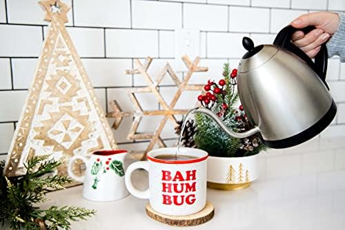 Pearhead Bah Hum Bug Christmas Camper Mug, Holiday Coffee Cup, 15 oz - Image 4