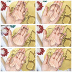 Large Christmas Cookie Cutters, 4" Holiday Cookie Cutters Shape with Recipe Instruction Gingerbread Men,Christmas Tree,Snowflake, Candy Cane,Santa Face and Snow Man for Baking - Image 5