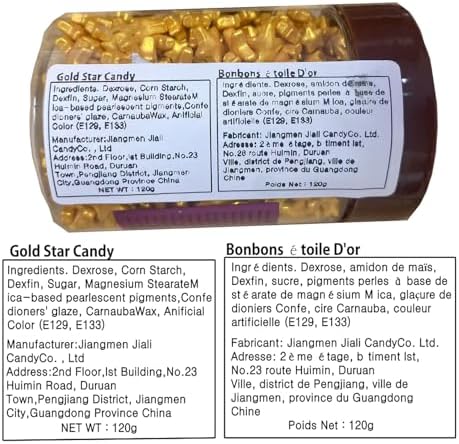 Sentovac Gold Star Sprinkles Edible Sugar for Cake Decorating Mix Sizes Gold Star Sprinkles Cake Topper Cupcake Cookie Baking Decorations Halloween Christmas Wedding Supplies 4.23oz - Image 2